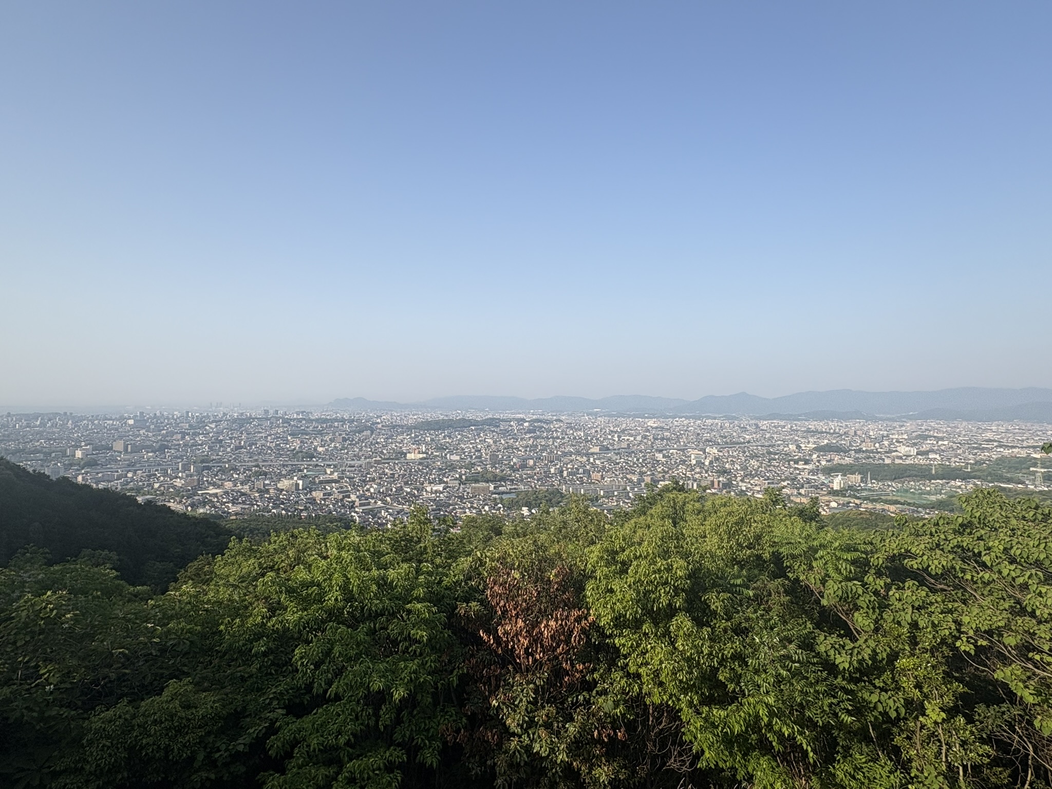 片江展望台から見た福岡市街の眺め
