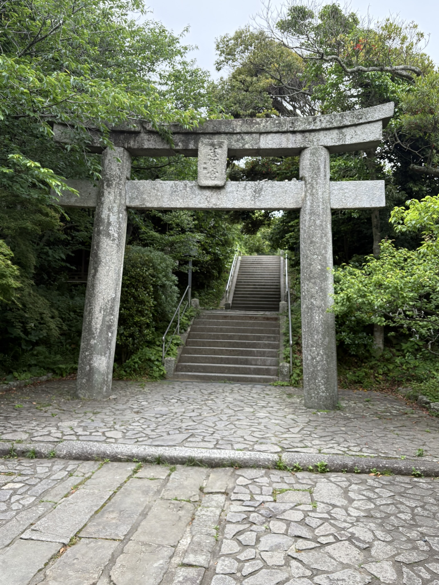 志賀海神社の鳥居と参道の階段
