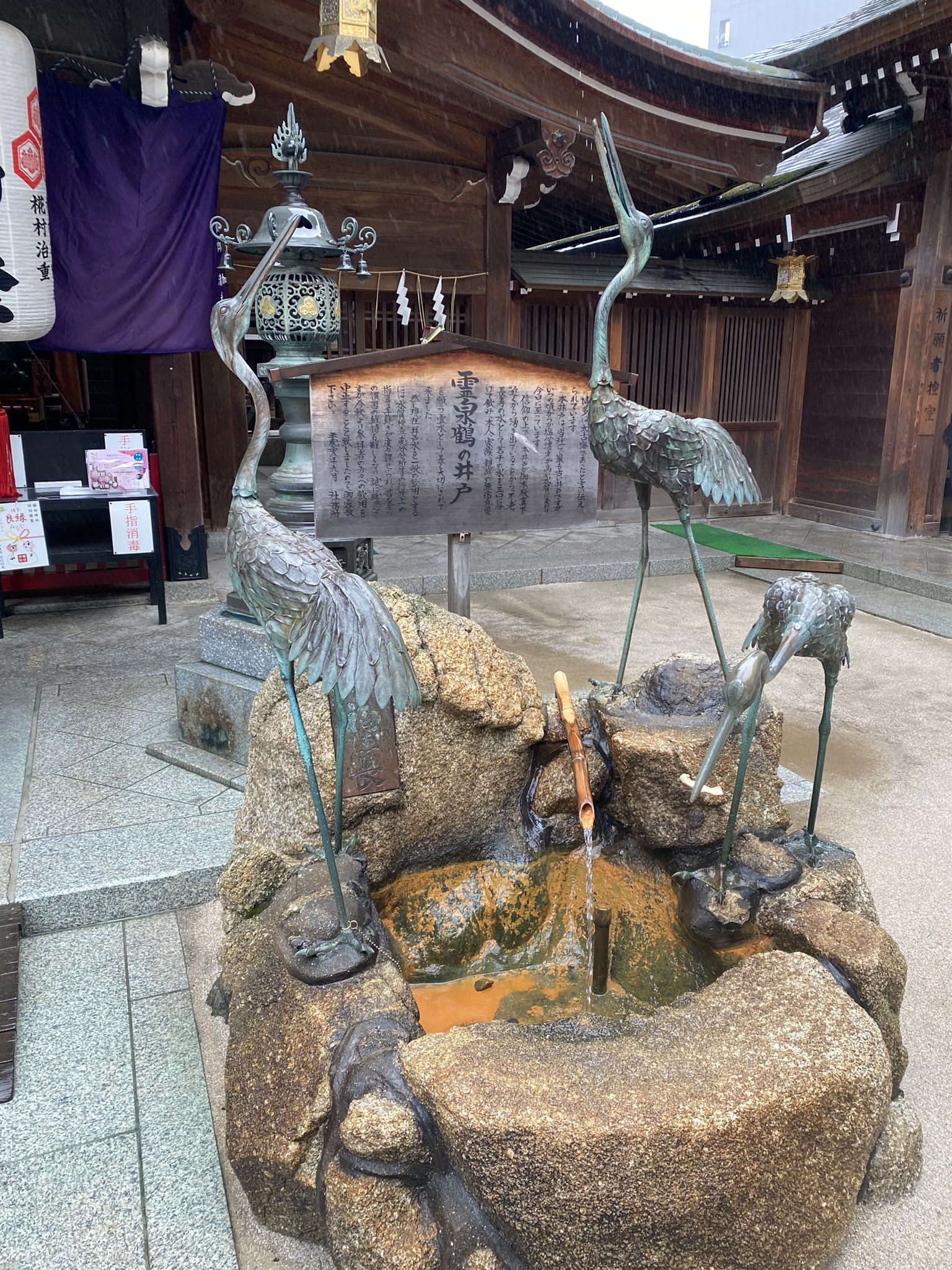 Sumiyoshi Shrine Fukuoka spacious grounds green trees peaceful nature urban oasis
