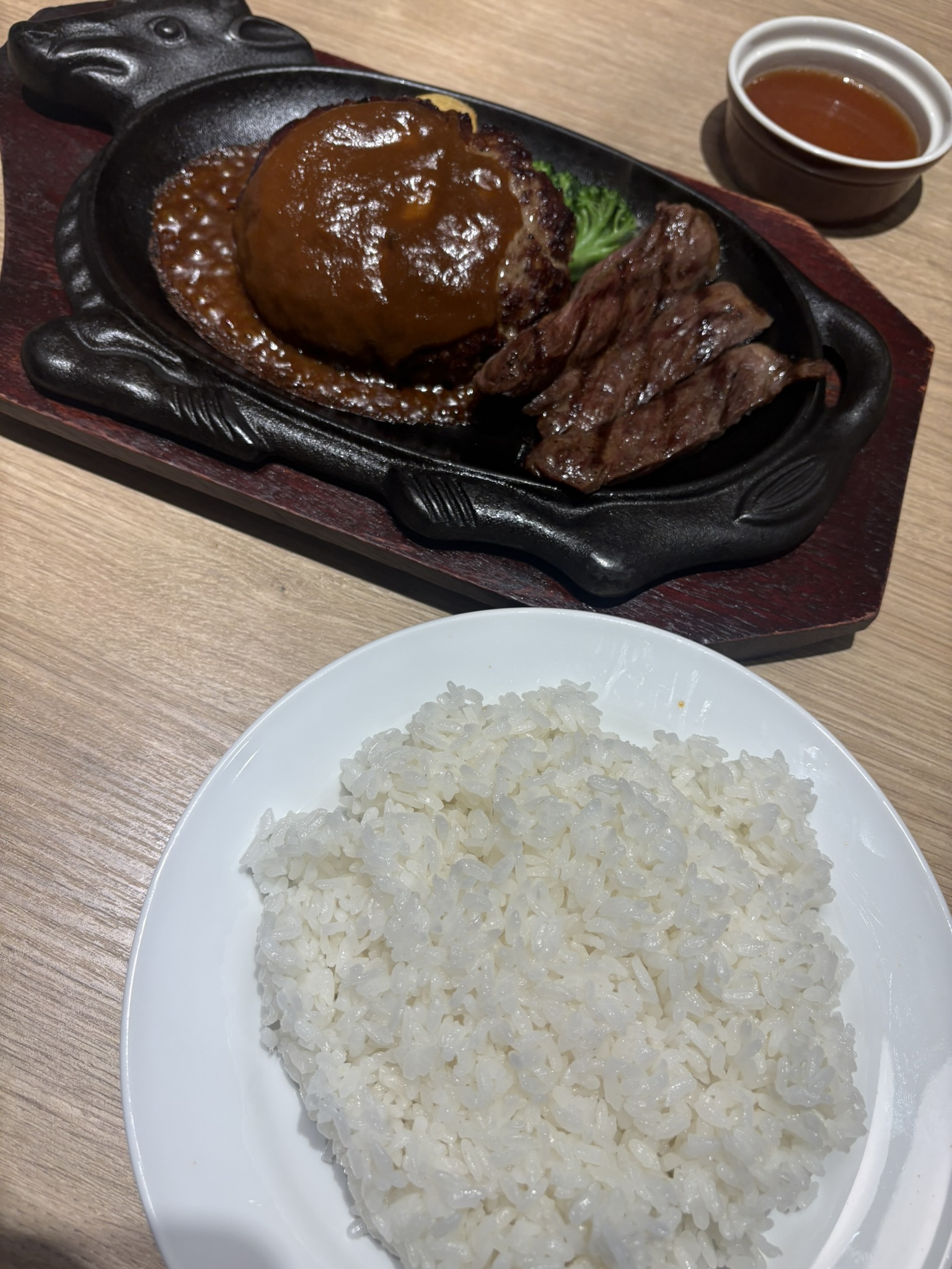 Volks steak close up juicy medium rare cut sizzling tender beef affordable